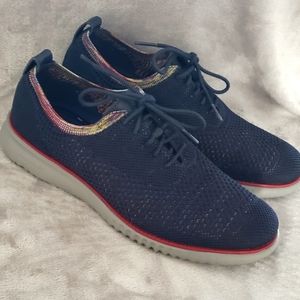 NEW Cole Haan Zero Grande Mens Blue Mesh Athletic Dress Shoes Size 7M